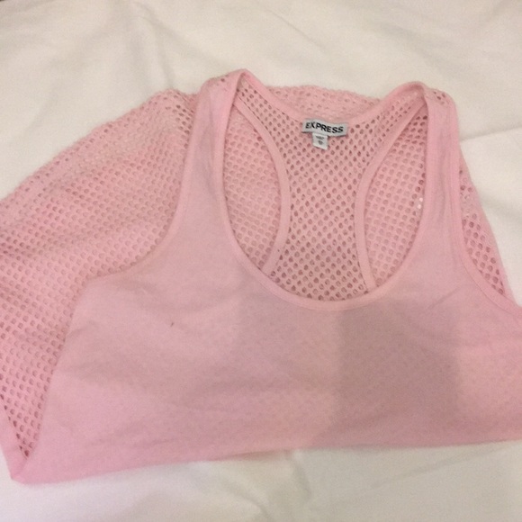 Express pink racer back tank top - Picture 3 of 4